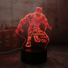 Load image into Gallery viewer, Cool Black Panther  3D LED RGB 7 Color