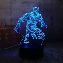 Load image into Gallery viewer, Cool Black Panther  3D LED RGB 7 Color