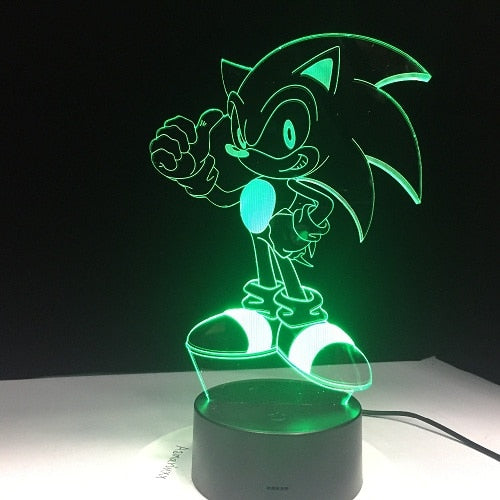 Sonic The Hedgehog Figure 3D LED
