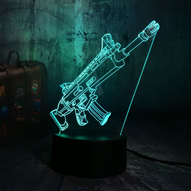SCAR-L Rifle LED Night Light Desk Lamp