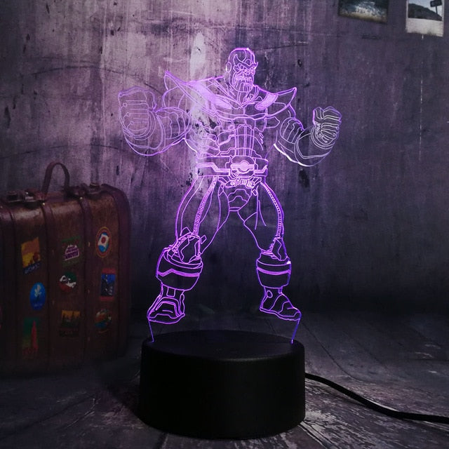 The Avengers Big Villain Thanos 3D LED RGB 7 Color