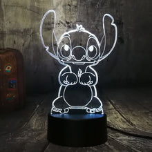 Load image into Gallery viewer, Cartoon Stitch 3D LED Night Light 7 Color