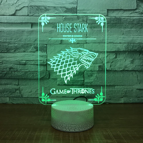 Game Of Thrones LED Night Light 7 Color