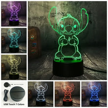 Load image into Gallery viewer, Cartoon Stitch 3D LED Night Light 7 Color