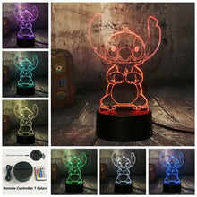 Load image into Gallery viewer, Cartoon Stitch 3D LED Night Light 7 Color