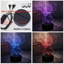 Load image into Gallery viewer, Cartoon Stitch 3D LED Night Light 7 Color