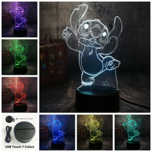 Load image into Gallery viewer, Cartoon Stitch 3D LED Night Light 7 Color