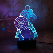 Load image into Gallery viewer, The Avengers Captain America Night Light 3D