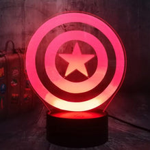 Load image into Gallery viewer, The Avengers Captain America Night Light 3D