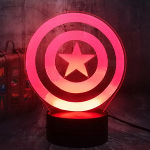 The Avengers Captain America Night Light 3D